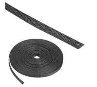 Rebower 25ft PET Expandable Wire Loom 1/4 Inch, PET Braided Wire Sleeving Cable Management Sleeve Tubing [for Audio Video Home Office Cord Protector]-Black