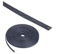 Rebower 25ft PET Expandable Wire Loom 1/4 Inch, PET Braided Wire Sleeving Cable Management Sleeve Tubing [for Audio Video Home Office Cord Protector]-Black Blue