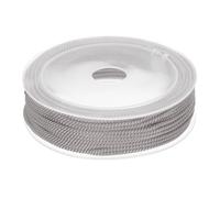 Rebower 2mm / 14 Yards Nylon Twisted Trim Cord Rope Thread String Rope Cord Braid Trim for Sewing Home Decor Crafts - 0.08 Inch/Gray