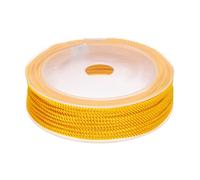 Rebower 2mm / 14 Yards Nylon Twisted Trim Cord Rope Thread String Rope Cord Braid Trim [for Sewing Home Decor Crafts] - 0.08 Inch/Golden Yellow