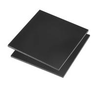Rebower 2pcs 152x152x4mm UHMW Polyethylene Sheets Ultra High Molecular Weight Black Plastic Sheet [for Home, Industrial]
