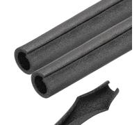 Rebower 2pcs Pipe Insulation Foam Tube 35x55mm 2ft Heat Preservation Foam Pipes [for Copper Water Pipe Freeze Protection] - Black