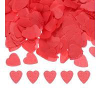 Rebower 3000 Pcs 1 Inch Hearts Paper Confetti Red Tissue Paper Confetti for Wedding, Arts Crafts, Valentine's Day