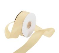 Rebower 38mm Satin Ribbon 23m Thick Double Face Grosgrain Silk Ribbon, [for Gift Wrapping, Hair Bows, Wedding, Cake, Flower] - 25 Yard/75ft/Champagne