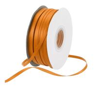 Rebower 3mm Satin Ribbon 91m Thick Double Face Grosgrain Silk Ribbon, [for Gift Wrapping, Hair Bows, Wedding, Cake, Flower] - 100 Yard/300ft/ Orange