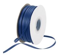 Rebower 3mm Satin Ribbon 91m Thick Double Face Grosgrain Silk Ribbon, [for Gift Wrapping, Hair Bows, Wedding, Cake, Flower] - 100 Yard/300ft/ Navy Blue