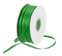 Rebower 3mm Satin Ribbon 91m Thick Double Face Grosgrain Silk Ribbon, [for Gift Wrapping, Hair Bows, Wedding, Cake, Flower] - 100 Yard/300ft/ Green