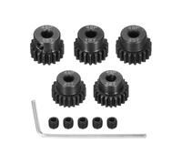 Rebower 48 P Steel Pinion Gear Set 18T 19T 20T 21T 22T for 3.175 mm Shaft Hardened Steel Pinion Gear with Screws and Hexagonal Wrench for RC Car Motor