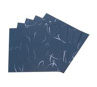 Rebower 50 Sheets Natural Fiber Mulberry Origami Paper 6x6 Inch Visible Folding Washi Paper,[for Junk Journals, Card Making, DIY Craft Writing Painting, Decorative Scrapbook]-Dark Blue
