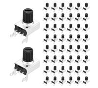 Rebower 50Pcs RV0932 B503 50K Ohm Potentiometer Horizontal Short Shaft 6mm