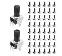 Rebower 50Pcs RV0932 B503 50K Ohm Potentiometer Vertical Long Shaft 6mm