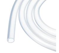 Rebower 6.6ft Silicone Tubing 6.4mm ID 9.5mm OD Clear Industrial Plastic Tubing Pure Silicone Hoses for Pump Siphoning Draining Irrigation Brewing, 1/4" x 3/8"