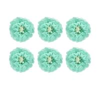Rebower 6 Pcs Mint Green Paper Flowers, 10" 3D Tissue Paper Pom Poms Crepe Mexican Paper Flower, [for DIY Crafting Wall Wedding Birthday Party Decorations]