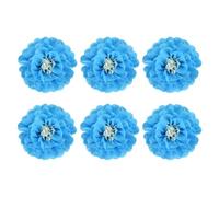 Rebower 6 Pcs Sky Blue Paper Flowers, 12" 3D Tissue Paper Pom Poms Crepe Mexican Paper Flower, [for DIY Crafting Wall Wedding Birthday Party Decorations]