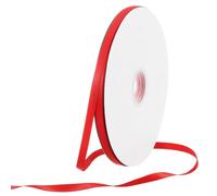 Rebower 6mm Satin Ribbon 64m Thick Double Face Grosgrain Silk Ribbon, [for Gift Wrapping, Hair Bows, Wedding, Cake, Flower] - 70 Yard/210ft/ Bright Red