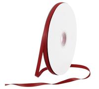 Rebower 6mm Satin Ribbon 91m Thick Double Face Grosgrain Silk Ribbon, [for Gift Wrapping, Hair Bows, Wedding, Cake, Flower] - 100 Yard/300ft/ Burgundy Red