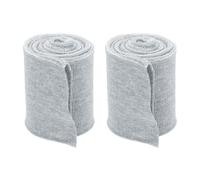 Rebower 7cm x 80m Elastic Cuffs for Sewing Knitted Ribbed Cotton Fabric Sleeves Waistband Ribbed Trim, [for Cloth, DIY Craft] - Grey/ 2pcs