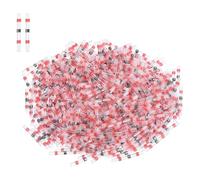 Rebower 800 Pcs Heat Shrink Wire Connectors, 22-18 AWG Waterproof Insulated Self Soldering Seal Butt Connector for Automotive Marine Boat Truck Electrical, Red