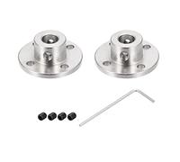 Rebower 8mm Rigid Flange Coupling Connector Motor Shaft Coupler (w Screw 1Pack M4 Hex Wrench),[for DIY Stepper Motors]-2 Pack