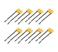 Rebower 8Pcs Safety Capacitors X2 0.33uF 275V 14mm Pin Pitch Yellow | Metallized Polypropylene Film Capacitor Assortment Kit with Enclosed Flexible Wire 18x6x12mm for Electronic Projects