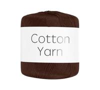 Rebower Cotton Yarn,100% Cotton Soft Knitting Yarn [for Hand DIY Bag Cushion Crocheting Knitting Project Home Decor] -1 Packages of 40g/1.41oz(Per Skein 40g/137yards)/Deep Brown