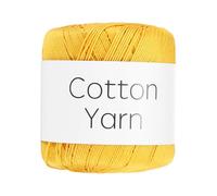 Rebower Cotton Yarn,100% Cotton Soft Knitting Yarn [for Hand DIY Bag Cushion Crocheting Knitting Project Home Decor] -1 Packages of 40g/1.41oz(Per Skein 40g/137yards)/Yellow
