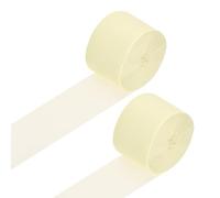 Rebower Crepe Paper Roll, Beige Crepe Paper Streamers Sheets, [for Party Streamer Decorations, Birthday Party] - 1.8 Inch x 82 ft / 2 Roll
