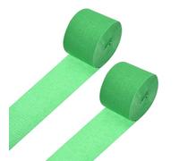 Rebower Crepe Paper Roll, Grass Green Crepe Paper Streamers Sheets, [for Party Streamer Decorations, Birthday Party] - 1.8 Inch x 82 ft / 2 Roll