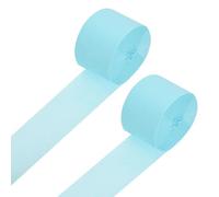 Rebower Crepe Paper Roll, Light Blue Crepe Paper Streamers Sheets, [for Party Streamer Decorations, Birthday Party] - 1.8 Inch x 82 ft / 2 Roll