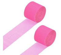 Rebower Crepe Paper Roll, Rose Red Crepe Paper Streamers Sheets, [for Party Streamer Decorations, Birthday Party] - 1.8 Inch x 82 ft / 2 Roll