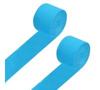 Rebower Crepe Paper Roll, Sky Blue Crepe Paper Streamers Sheets, [for Party Streamer Decorations, Birthday Party] - 1.8 Inch x 82 ft / 2 Roll