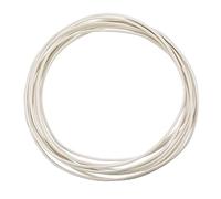 Rebower Fiberglass Sleeve Insulated Cable Protection Tube [for High-Temperature Applications] - 3M-3mm / White