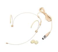 Rebower Headset Microphone Dual Over-Ear Headset Mic, Beige