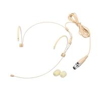 Rebower Headset Microphone Dual Over-Ear Headset Mic, Beige