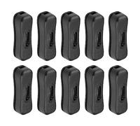 Rebower Inline Cord Switch AC 250V 2A Rocker Control Switch, [for Lamp, Desk Lighting] - 2.4x 0.8 Inch/Black/10 Pcs