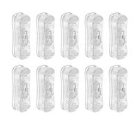 Rebower Inline Cord Switch AC 250V 2A Rocker Control Switch, [for Lamp, Desk Lighting] - 2.4x 0.8 Inch/Clear/10 Pcs