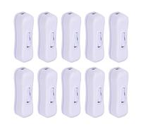 Rebower Inline Cord Switch AC 250V 2A Rocker Control Switch, [for Lamp, Desk Lighting] - 2.4x 0.8 Inch/White/10 Pcs