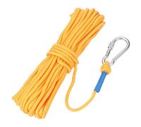 Rebower Nylon Anchor Rope with Hook,1/4"x49ft Hollow Braided Polypropylene Rope Cord Floating Line Boat Ropes,[for Docking Pool]-Yellow