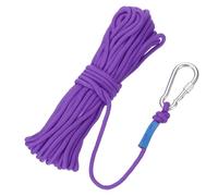 Rebower Nylon Anchor Rope with Hook,1/4"x49ft Hollow Braided Polypropylene Rope Cord Floating Line Boat Ropes,[for Docking Pool]-Purple