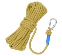 Rebower Nylon Anchor Rope with Hook,5/16"x49ft Hollow Braided Polypropylene Rope Cord Floating Line Boat Ropes,[for Docking Pool]-khaki