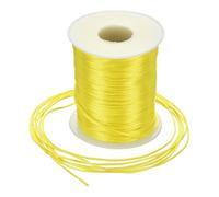 Rebower Nylon Satin Cord 1.5mm, 100m Nylon String for Bracelet Braided Thread [for Jewelry Making Necklace Chinese Knot Craft] - Lemon Yellow