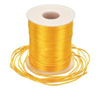 Rebower Nylon Satin Cord 1.5mm, 100m Nylon String for Bracelet Braided Thread [for Jewelry Making Necklace Chinese Knot Craft] - Golden Yellow