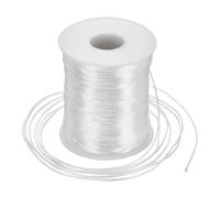 Rebower Nylon Satin Cord 1.5mm, 100m Nylon String for Bracelet Braided Thread [for Jewelry Making Necklace Chinese Knot Craft] - White