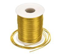 Rebower Nylon Satin Cord 1.5mm, 100m Nylon String for Bracelet Braided Thread [for Jewelry Making Necklace Chinese Knot Craft] - Earthy Yellow