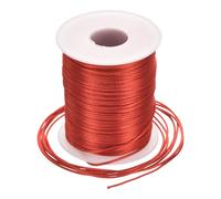 Rebower Nylon Satin Cord 1.5mm, 100m Nylon String for Bracelet Braided Thread [for Jewelry Making Necklace Chinese Knot Craft] - Red