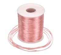 Rebower Nylon Satin Cord 1.5mm, 100m Nylon String for Bracelet Braided Thread [for Jewelry Making Necklace Chinese Knot Craft] - Peach Pink