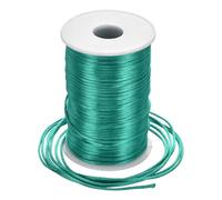 Rebower Nylon Satin Cord 2.5mm, 100m Nylon String for Bracelet Braided Thread [for Jewelry Making Necklace Chinese Knot Craft] - Azure Blue