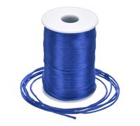 Rebower Nylon Satin Cord 2.5mm, 100m Nylon String for Bracelet Braided Thread [for Jewelry Making Necklace Chinese Knot Craft] - Dark Blue