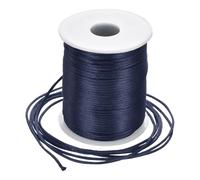Rebower Nylon Satin Cord 2mm, 100m Nylon String for Bracelet Braided Thread [for Jewelry Making Necklace Chinese Knot Craft] - Navy Blue