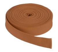 Rebower Nylon Webbing Strap, 10 Yards x 1 Inch Polypropylene Webbing Lightweight Strapping Backpack Band for DIY Gear Repair Outdoor Luggage Cargo Straps, Brown